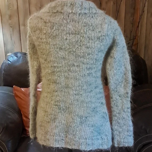 Free People Cozy Fuzzy Button-Up Cardigan Size S Boho Grandmacore - Picture 5 of 9